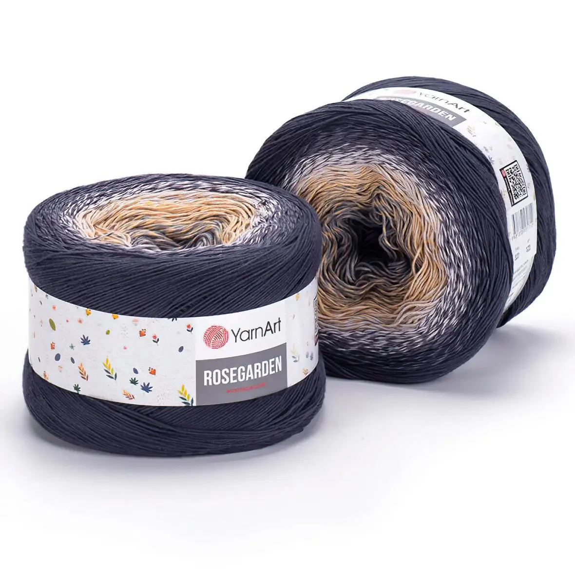 Pletací příze YarnArt ROSEGARDEN 323 šedo-béžová, melírovaná (duhová), efektní, 250g/1000m