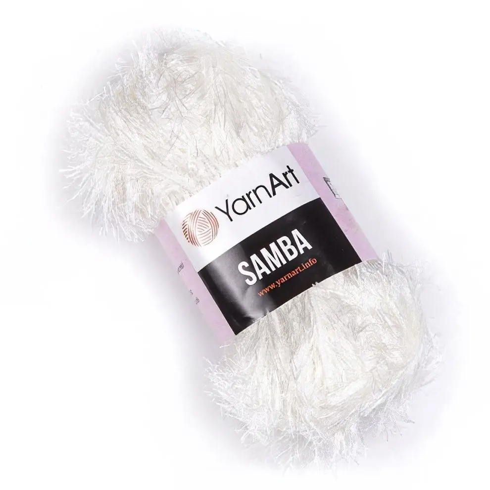 Pletací příze YarnArt SAMBA 830 smetanová, efektní, 150g/100m