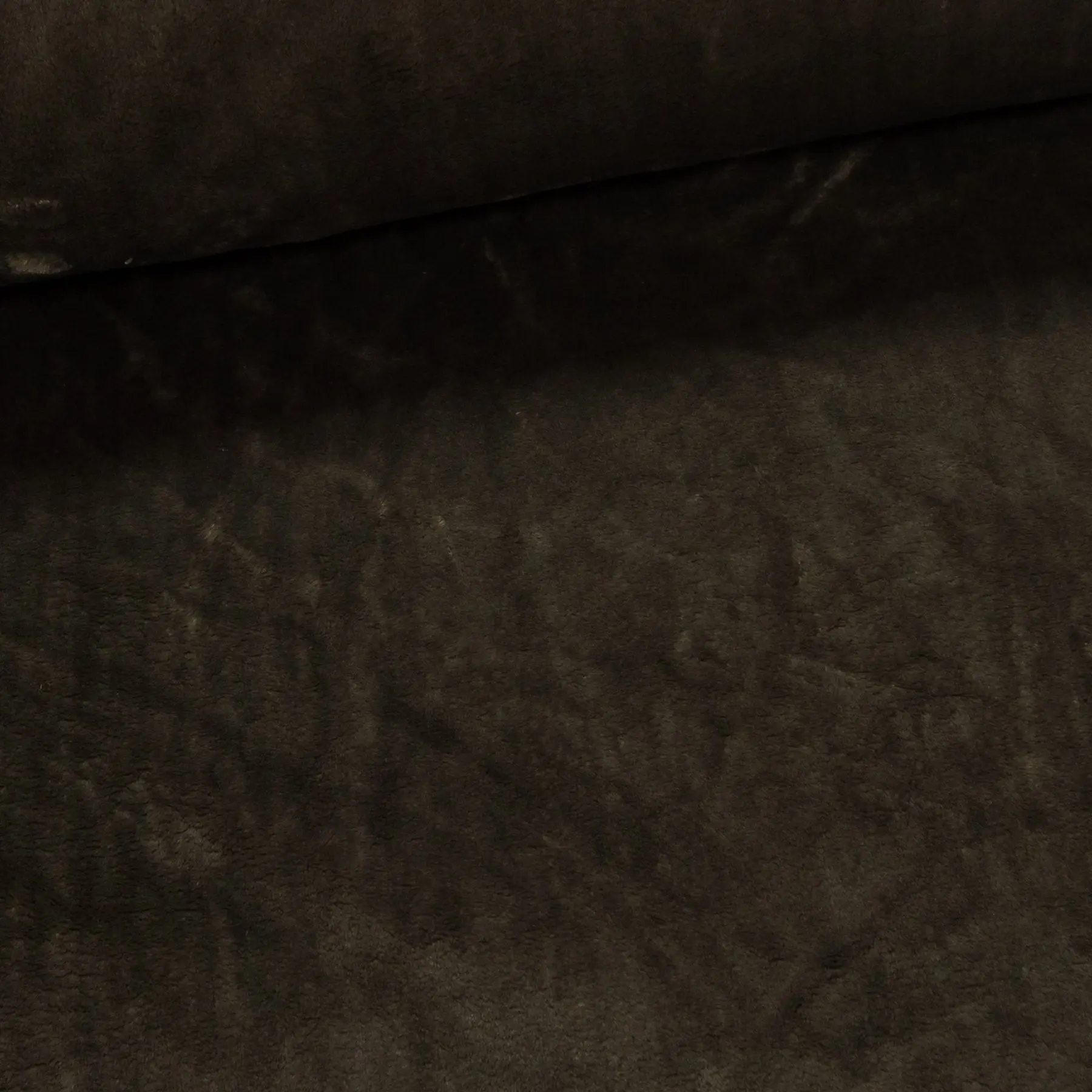 Plyš / mikroplyš 026, oboustranný, jednobarevný béžovo-šedá khaki, š.150cm (látka v metráži)