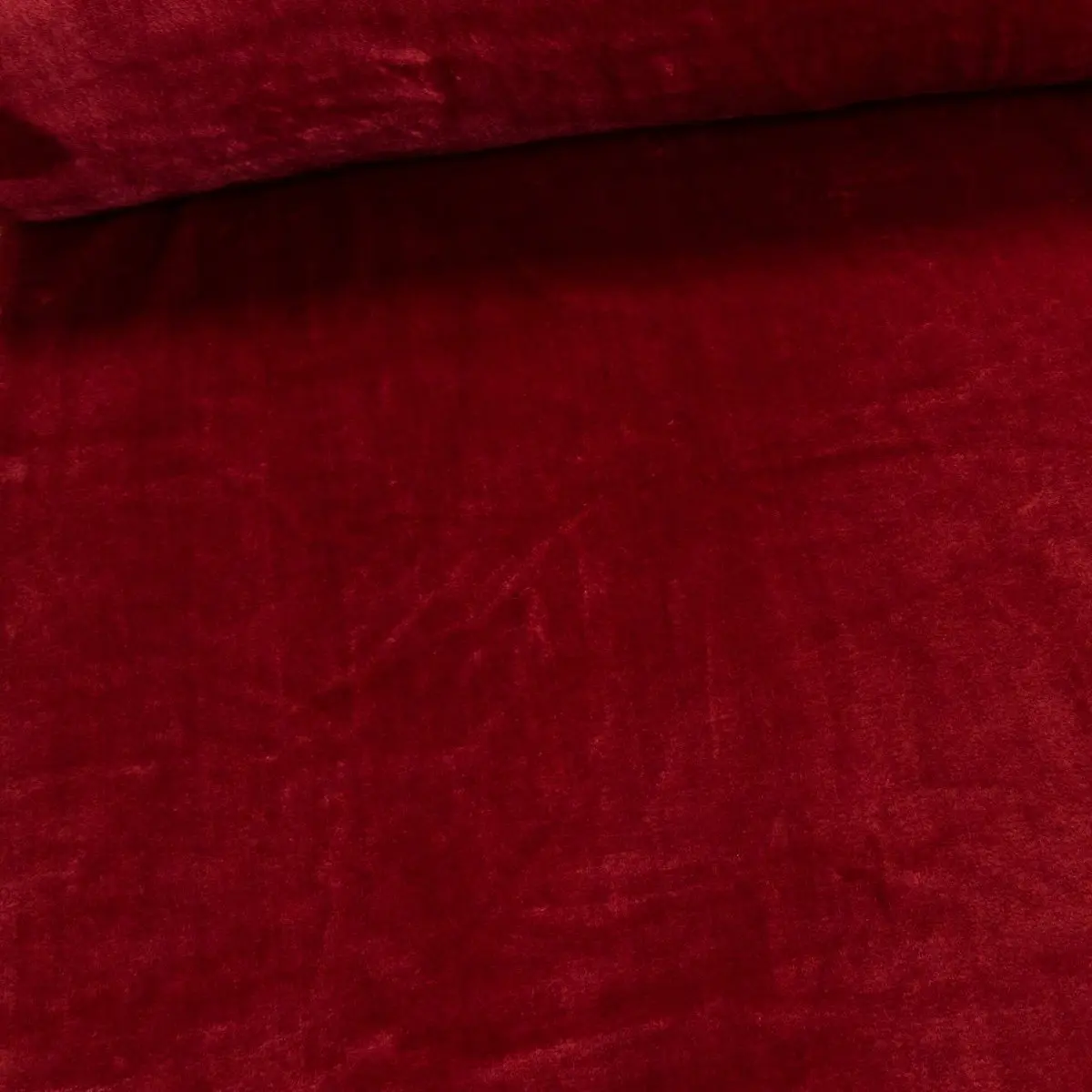 Plyš / mikroplyš 031, oboustranný, jednobarevná cihlově červená, š.150cm (látka v metráži)