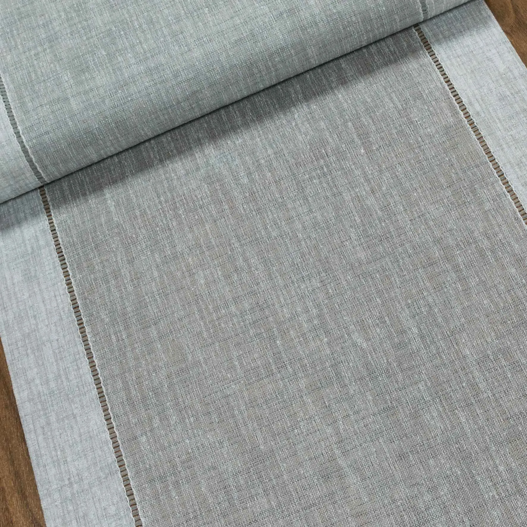 Polyesterové plátno / štola na metráž AURORA GRA, šedá, š. 40cm (látka v metráži)