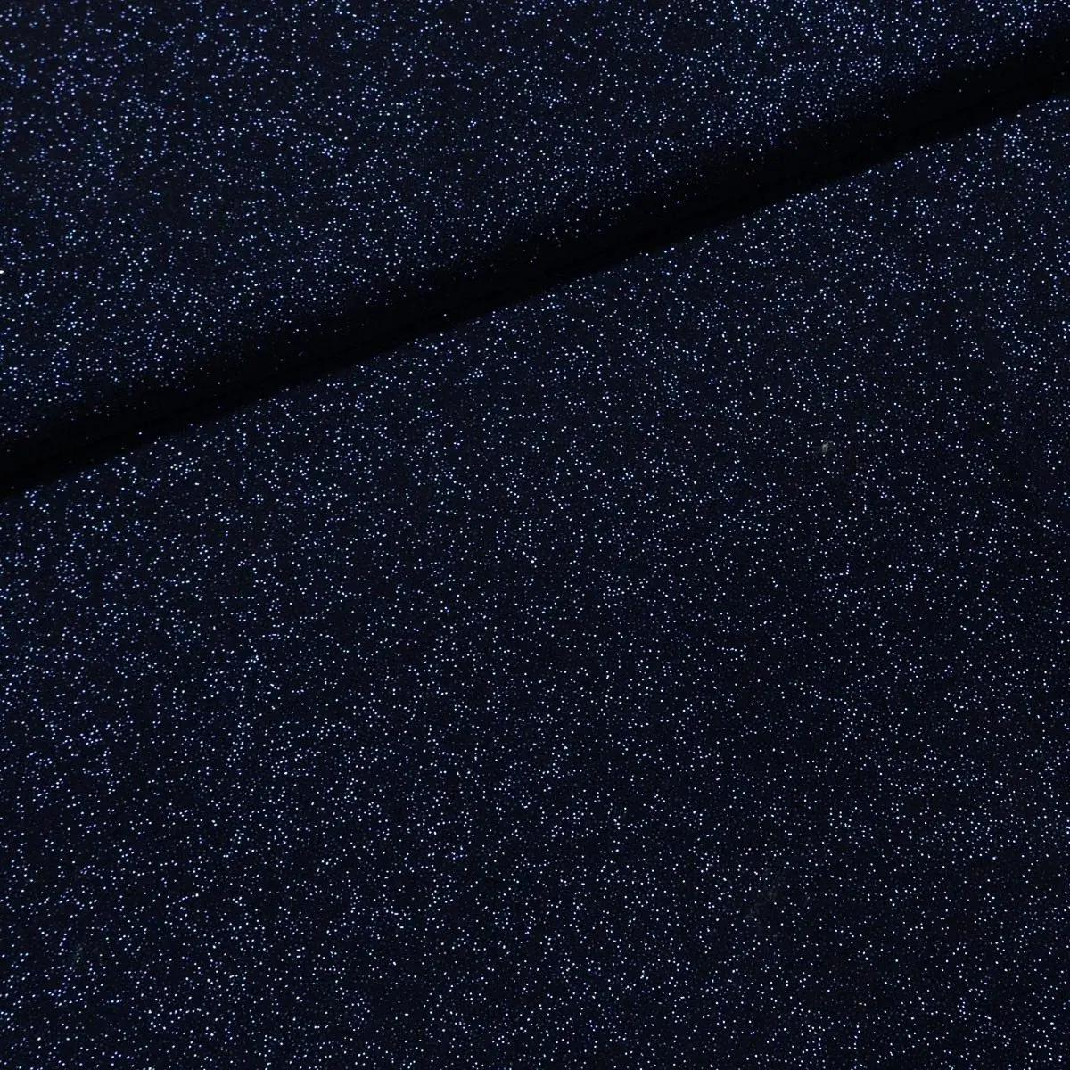 Polyesterový úplet LUREX 1555/03 UNI jednobarevný tmavě modrý se třpytkami, š.150cm (látka v metráži)