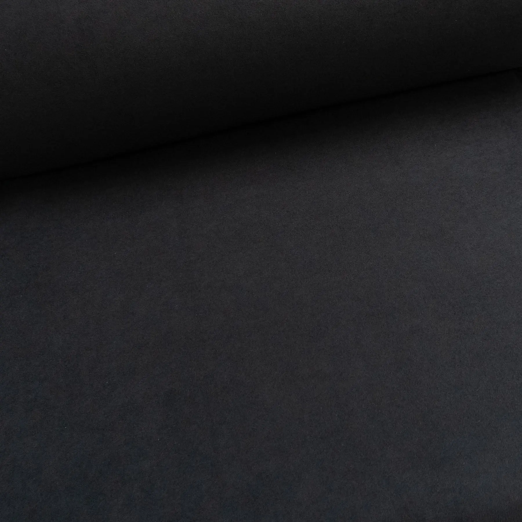 TextilCentrum.cz Potahová látka na STROPNICI do auta AUTOMOTIVE HEADLINER VELUR BLACK, černá, jemný velur, tloušťka 3 mm, s molitanem a síťkou, š.180cm (látka v metráži)