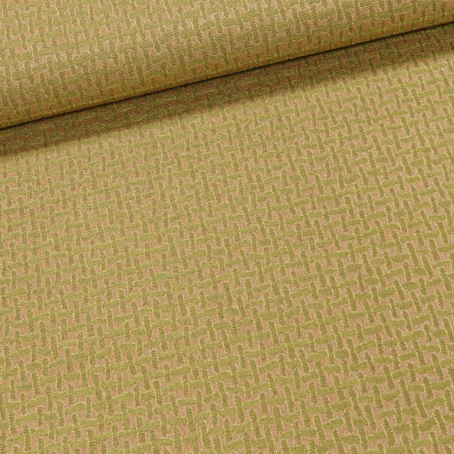 Mantis potahová látka PL5, béžovo-zelené čárky, š.140cm (látka v metráži)