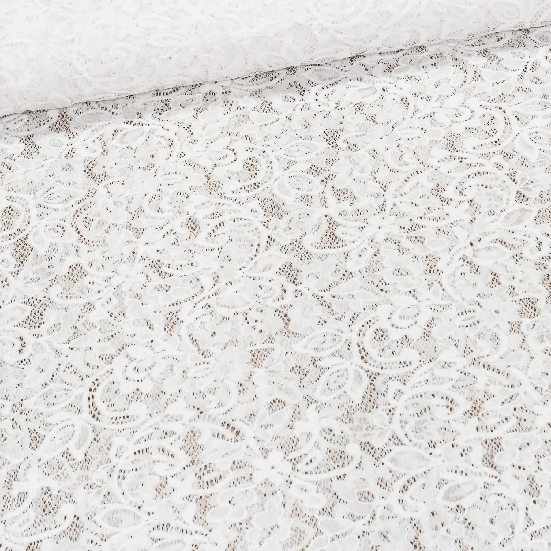 Šatovka / krajka LILI 1 elastická, bílá, š.150cm (látka v metráži)