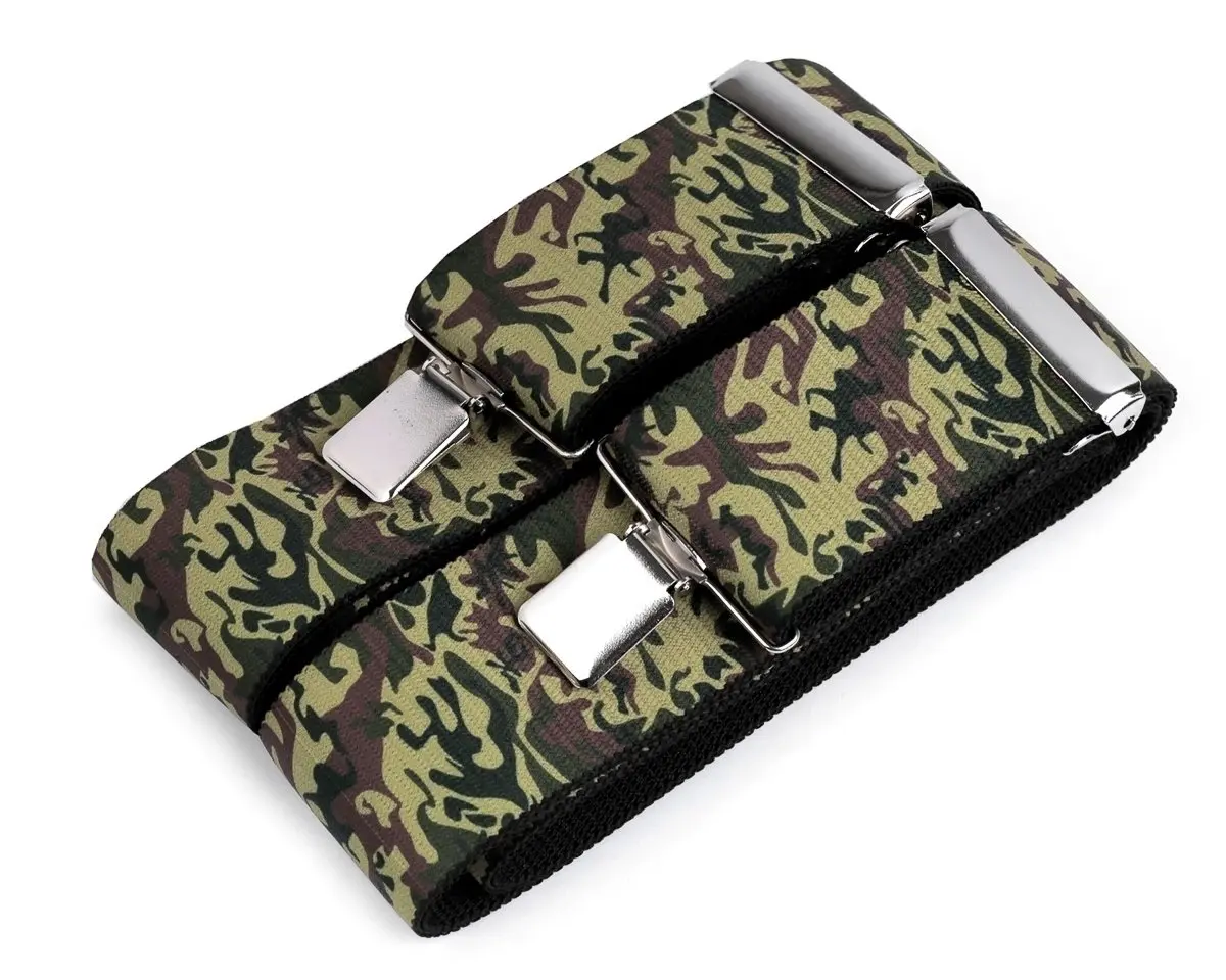 Stoklasa Šle pánské VOJENSKÉ / ARMY, délka 120cm, šíře 5cm, tvar Y,