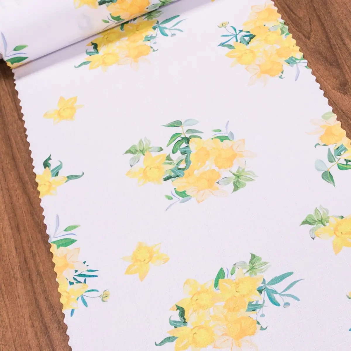 Ubrusovina / štola teflonová úprava, NARCIS, žlutá, š.38cm (metráž)