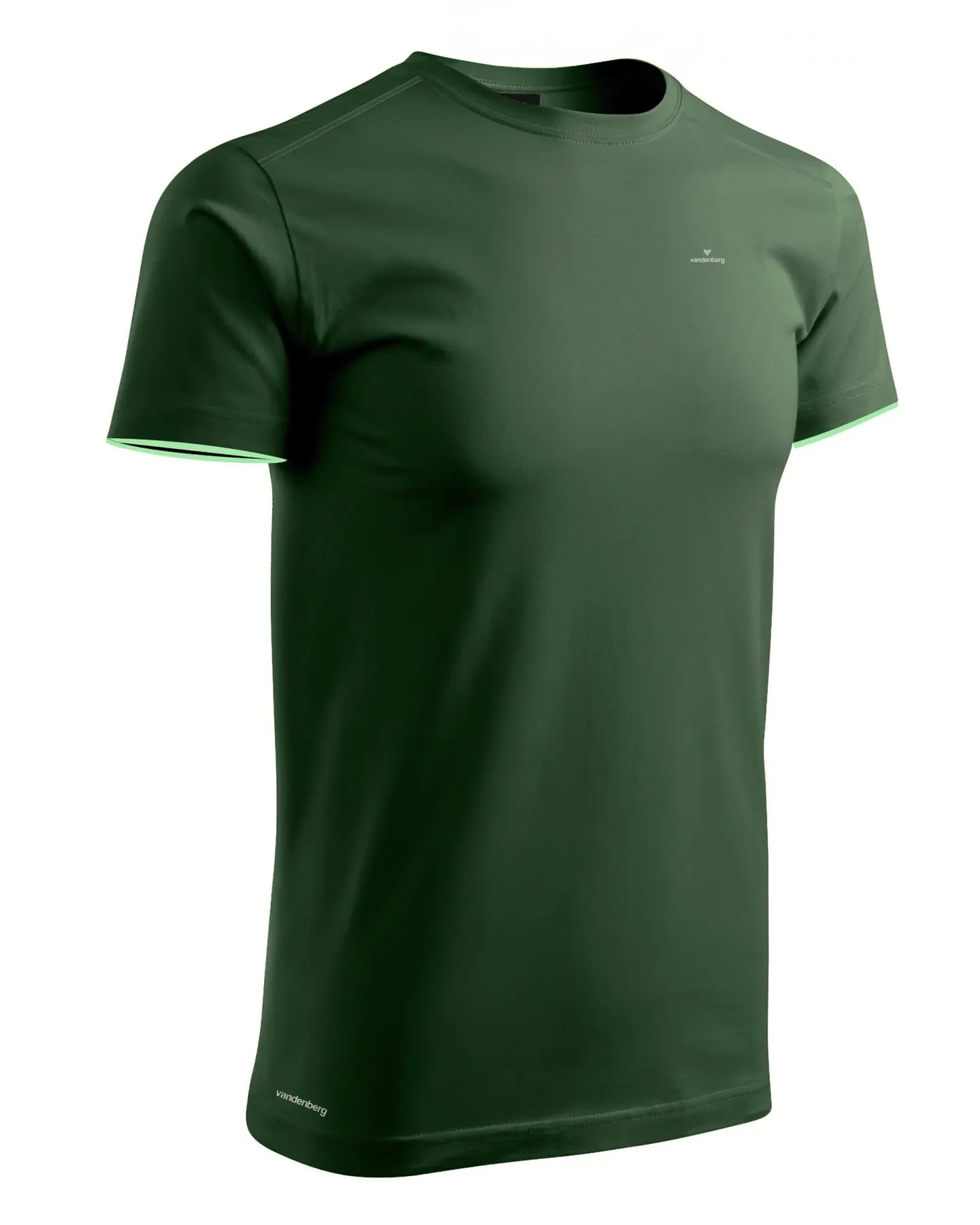 VANDENBERG Pánské tričko VDG00206/51 bavlněné, krátký rukáv, zelená, velikost 3XL