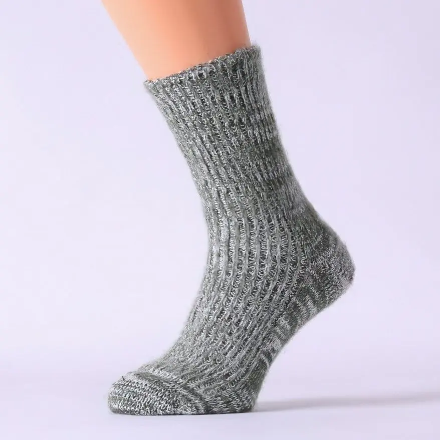 Bapon Vlněné, teplé zimní ponožky, sibiřky RADEK, šedé, vysoké, unisex, vel. 46-48