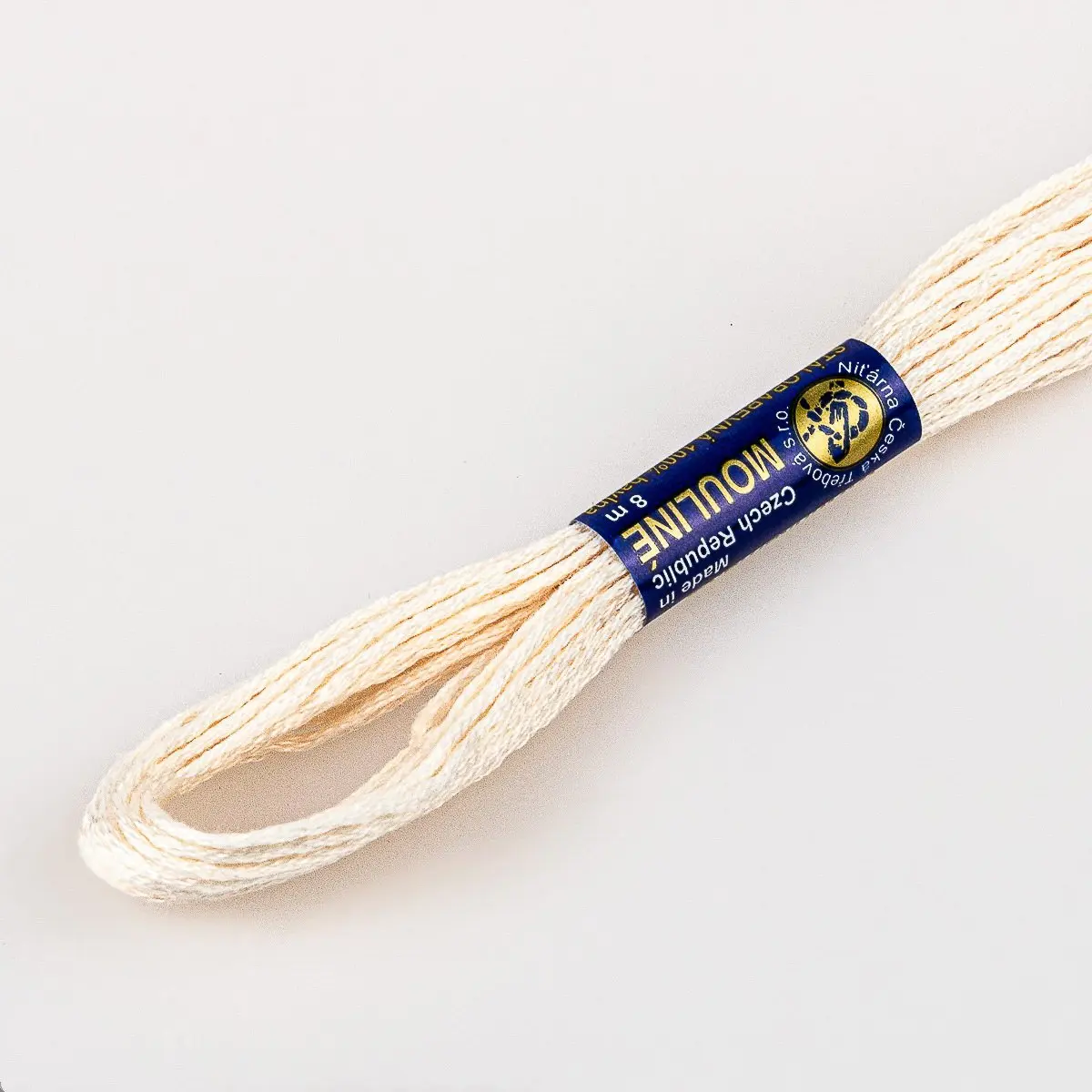 Niťárna Vyšívací příze MOULINE / MULINKA 2322 růžovo-žlutá, jednobarevná, 2g/8m