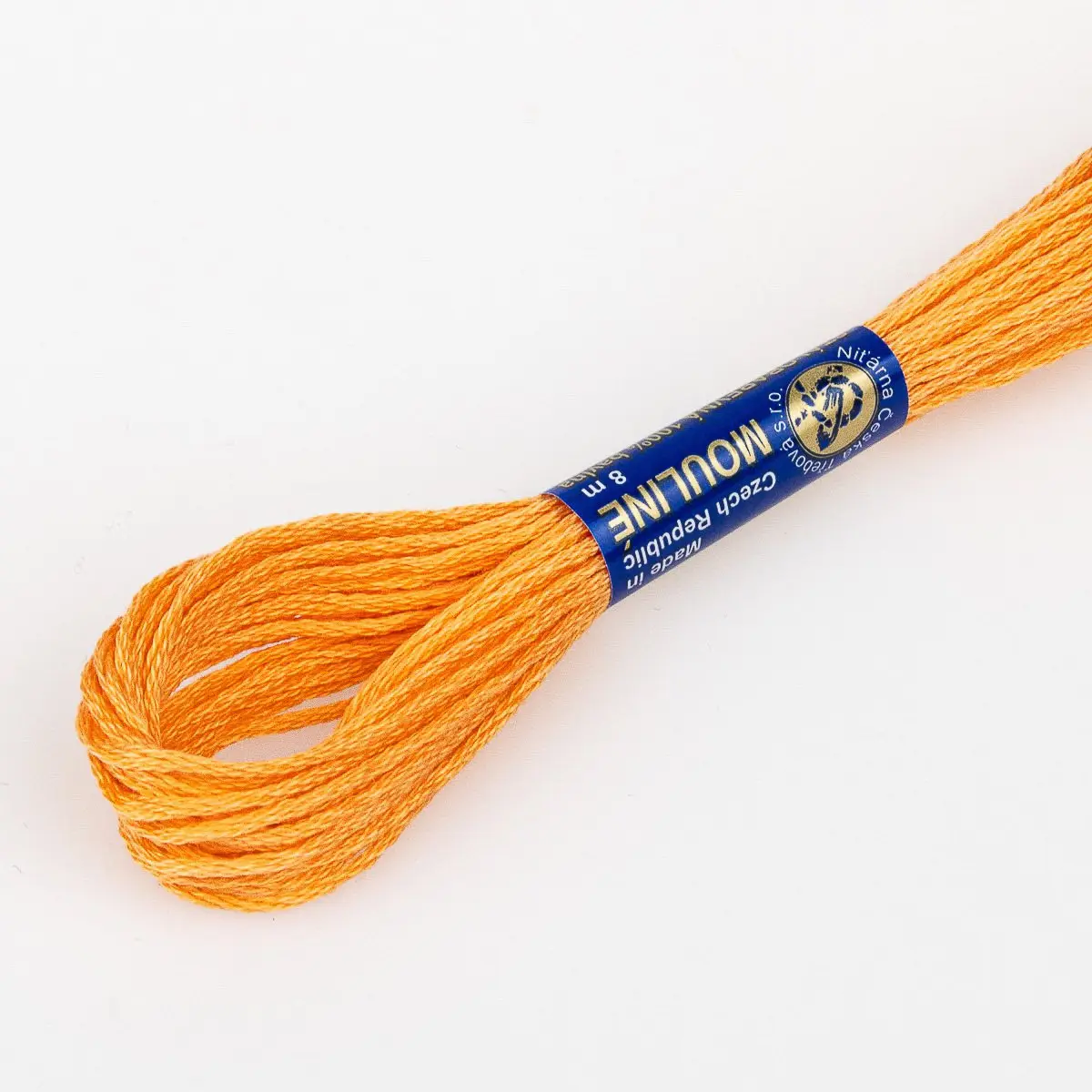 Niťárna Vyšívací příze MOULINE / MULINKA 2752 středně oranžová, jednobarevná, 2g/8m