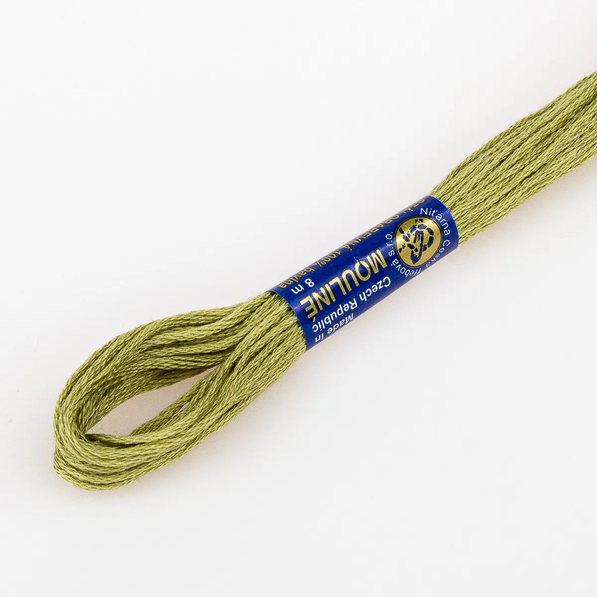 Niťárna Vyšívací příze MOULINE / MULINKA 6322 jehnědová hnědá, jednobarevná, 2g/8m
