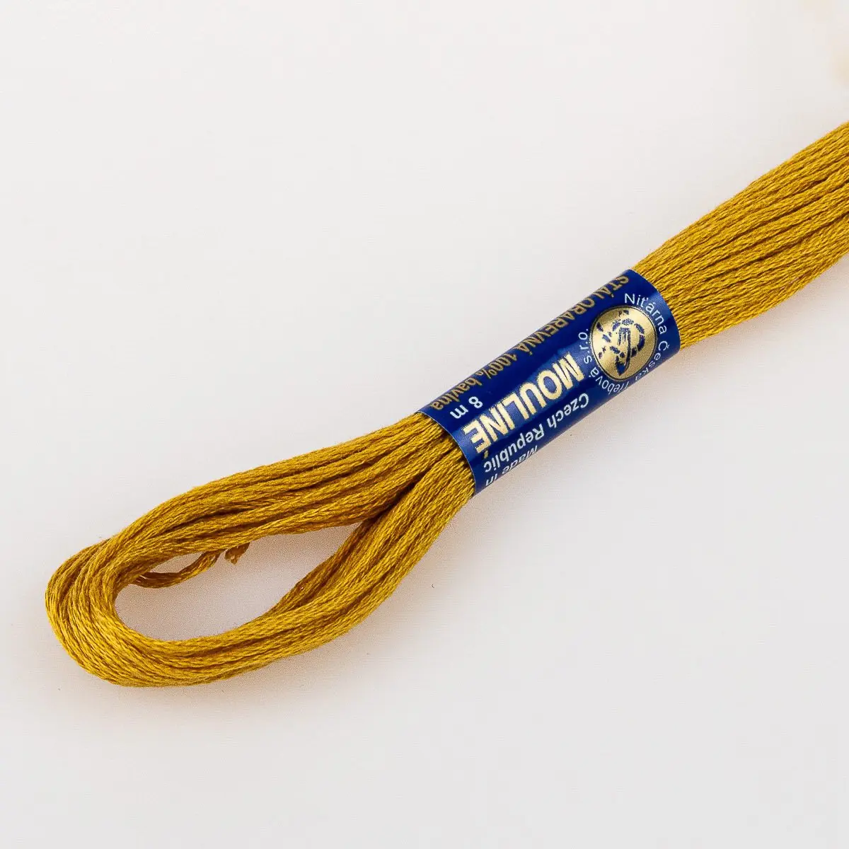 Niťárna Vyšívací příze MOULINE / MULINKA 7252 topas hnědá, jednobarevná, 2g/8m