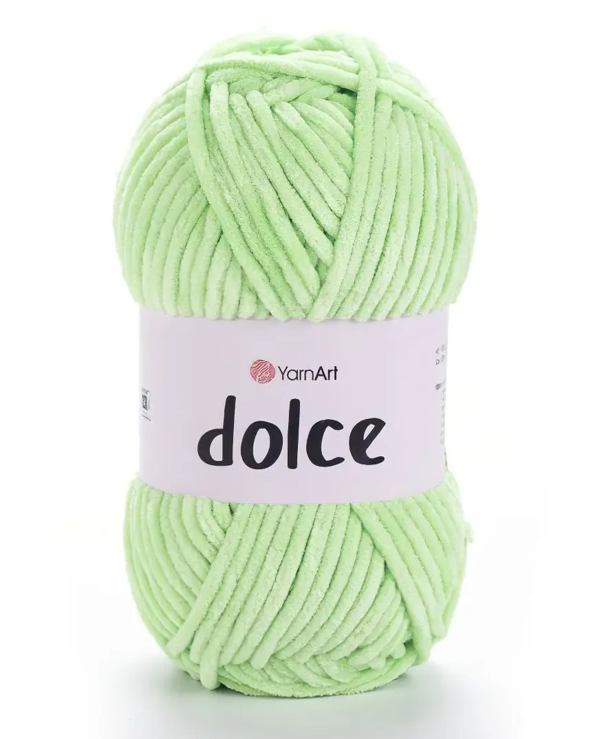 Pletací příze YarnArt DOLCE 850 hráškově zelená, efektní, 100g/120m