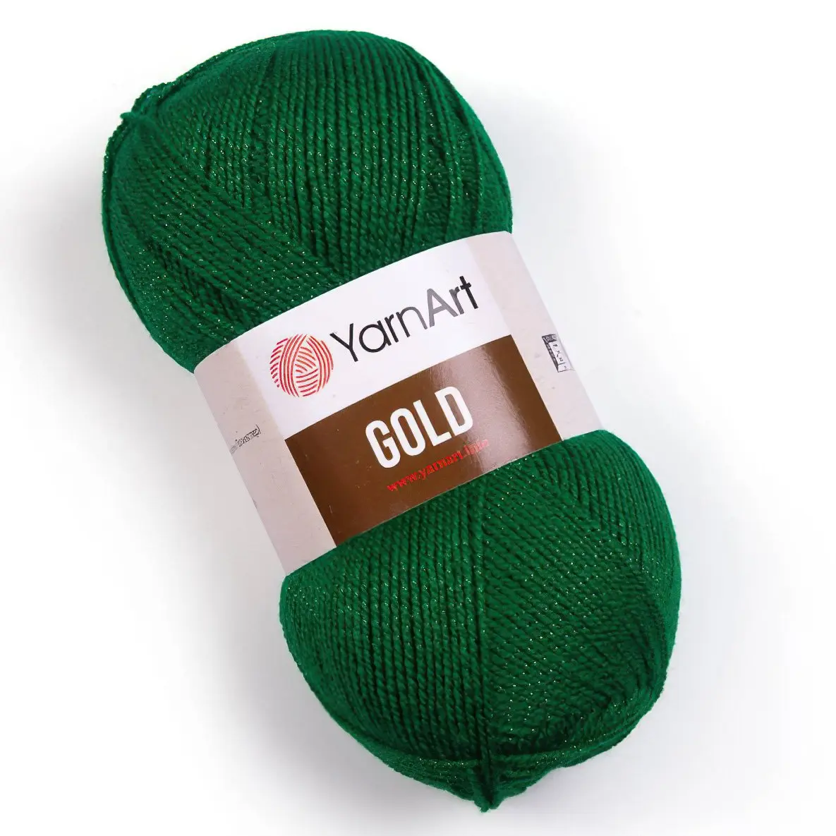 Pletací příze YarnArt GOLD 9049 tmavě zelená, efektní, 100g/400m