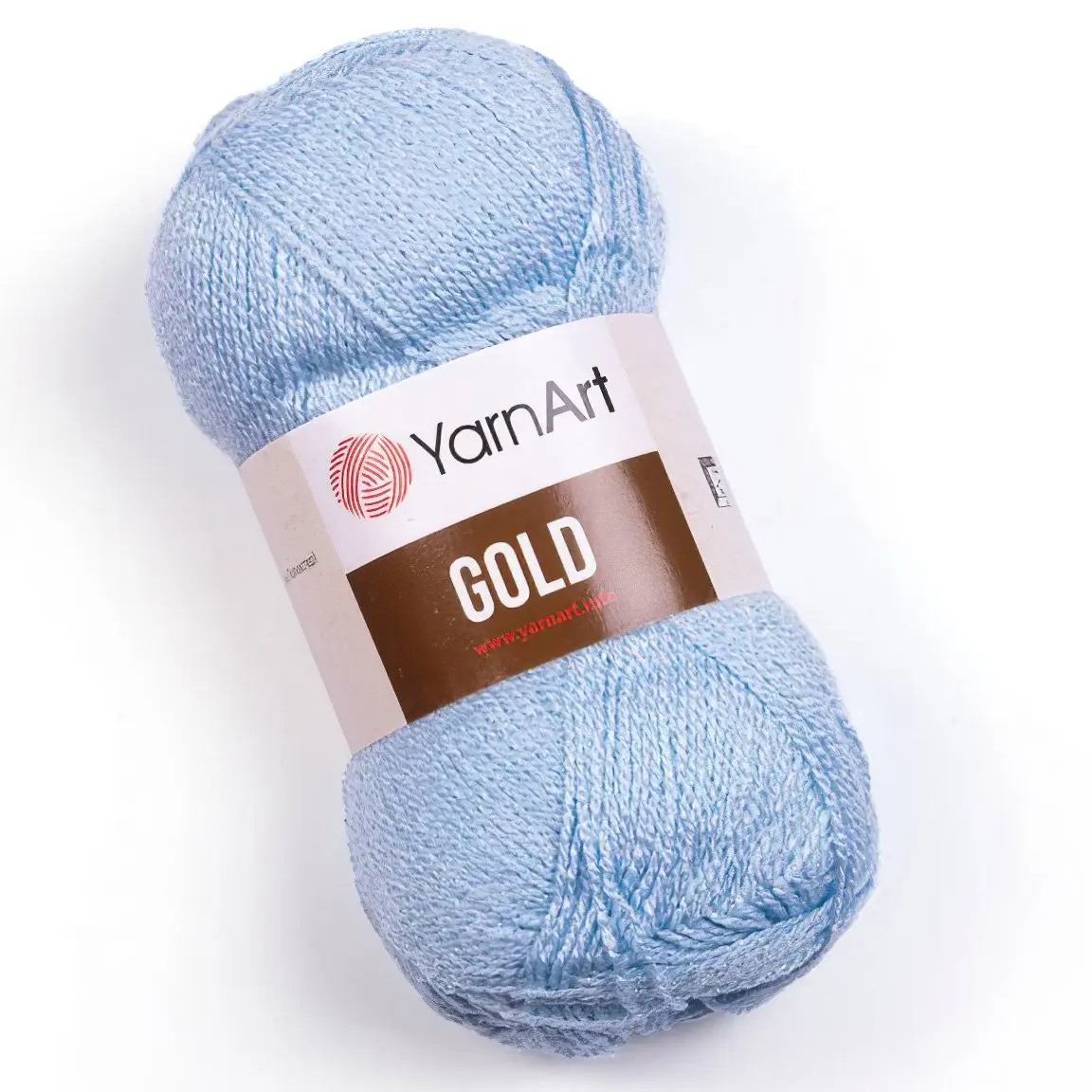 Pletací příze YarnArt GOLD 9355 světle modrá, efektní, 100g/400m