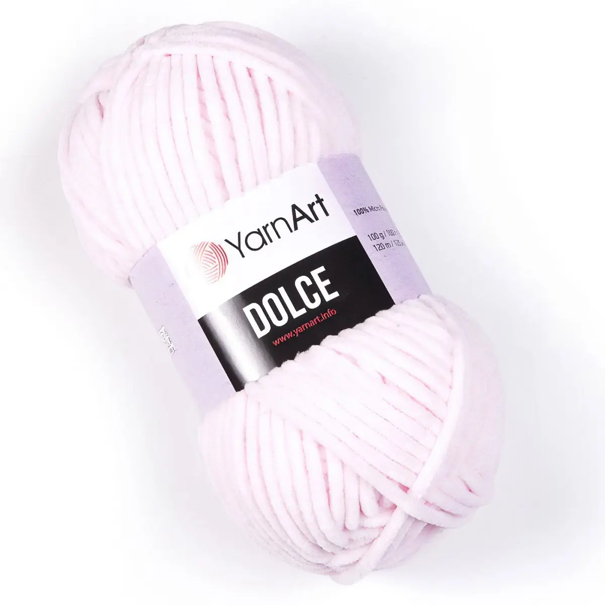 Pletací příze YarnArt DOLCE 781 světlá růžová, efektní, 100g/120m