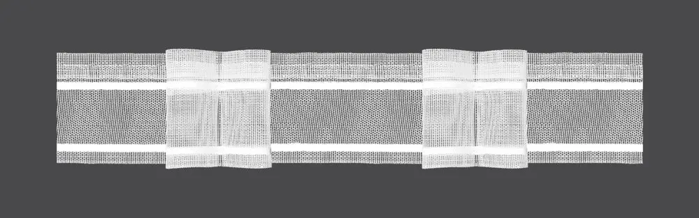 MAGAM Záclonová řasící páska, stuha U2/Z-200, dva sklady, řasení 1:2, transparentní, šířka 5cm (v metráži)