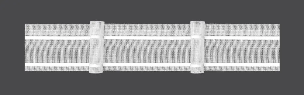 MAGAM Záclonová řasící páska, stuha F4/Z-150, jeden sklad, řasení 1:1,5, transparentní, šířka 5cm (v metráži)