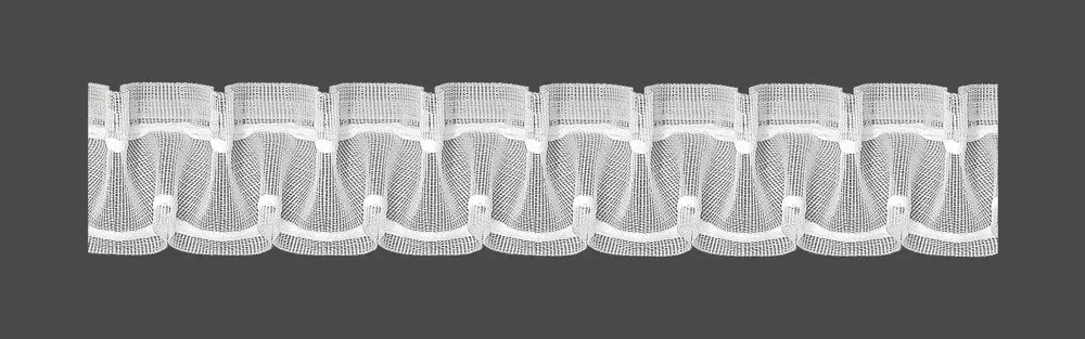 MAGAM Záclonová řasící páska, stuha Z3/Z-200, cik-cak vlnky, řasení 1:2, transparentní, šířka 5cm (v metráži)