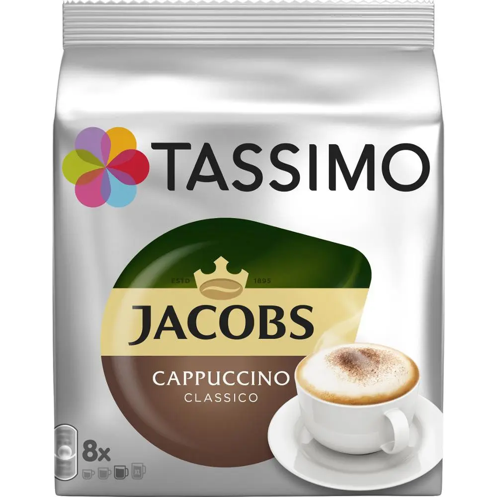 Tassimo Jacobs Cappuccino Classico kávové kapsle 8 ks 260g