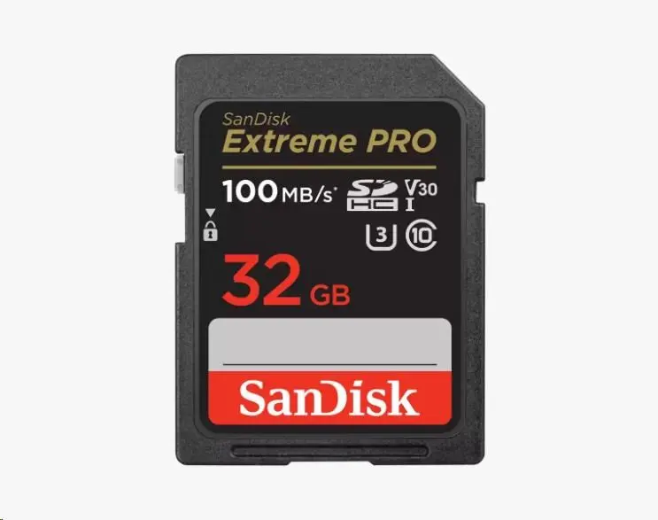 SanDisk Extreme PRO 32GB SDHC Memory Card 100MB/s and 90MB/s, UHS-I, Class 10, U3, V30