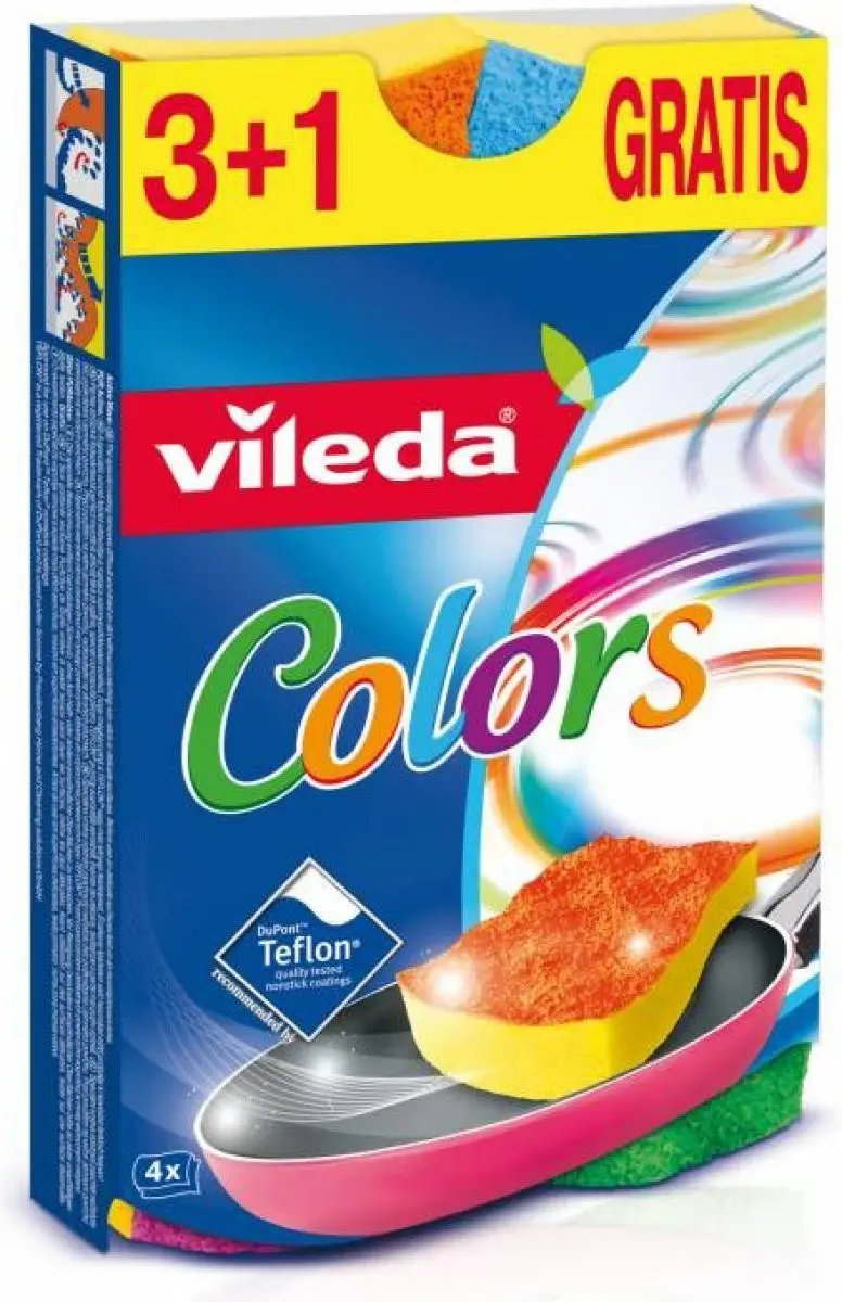 Houbička VILEDA Pur Active Colors 3+1ks