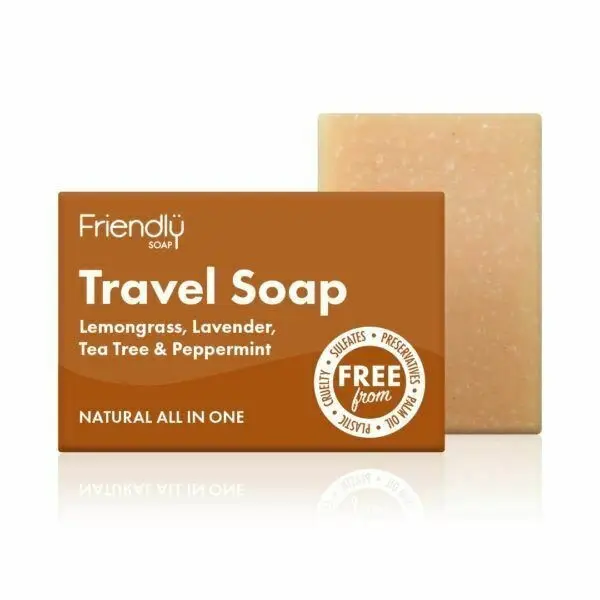 Friendly Soap Přírodní mýdlo cestovní 3v1 citronová tráva, levandule, tea tree, máta 95 g