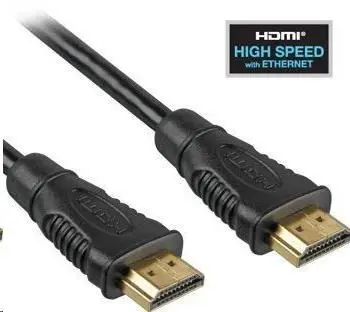 PremiumCord HDMI High Speed + Ethernet kabel, zlacené konektory, 1,5m