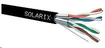 Instalační kabel Solarix STP, Cat6A, drát, PE, cívka 500m SXKD-6A-STP-PE