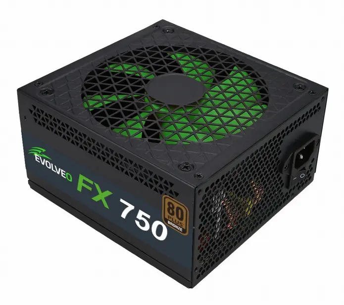 EVOLVEO FX 750, zdroj 750W ATX, 14cm, tichý, 80+ Bronze, záruka 3 roky, černý