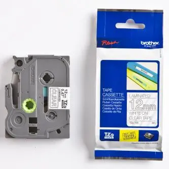 TZE-135, průsvitná/bílá, 12 mm TZE135