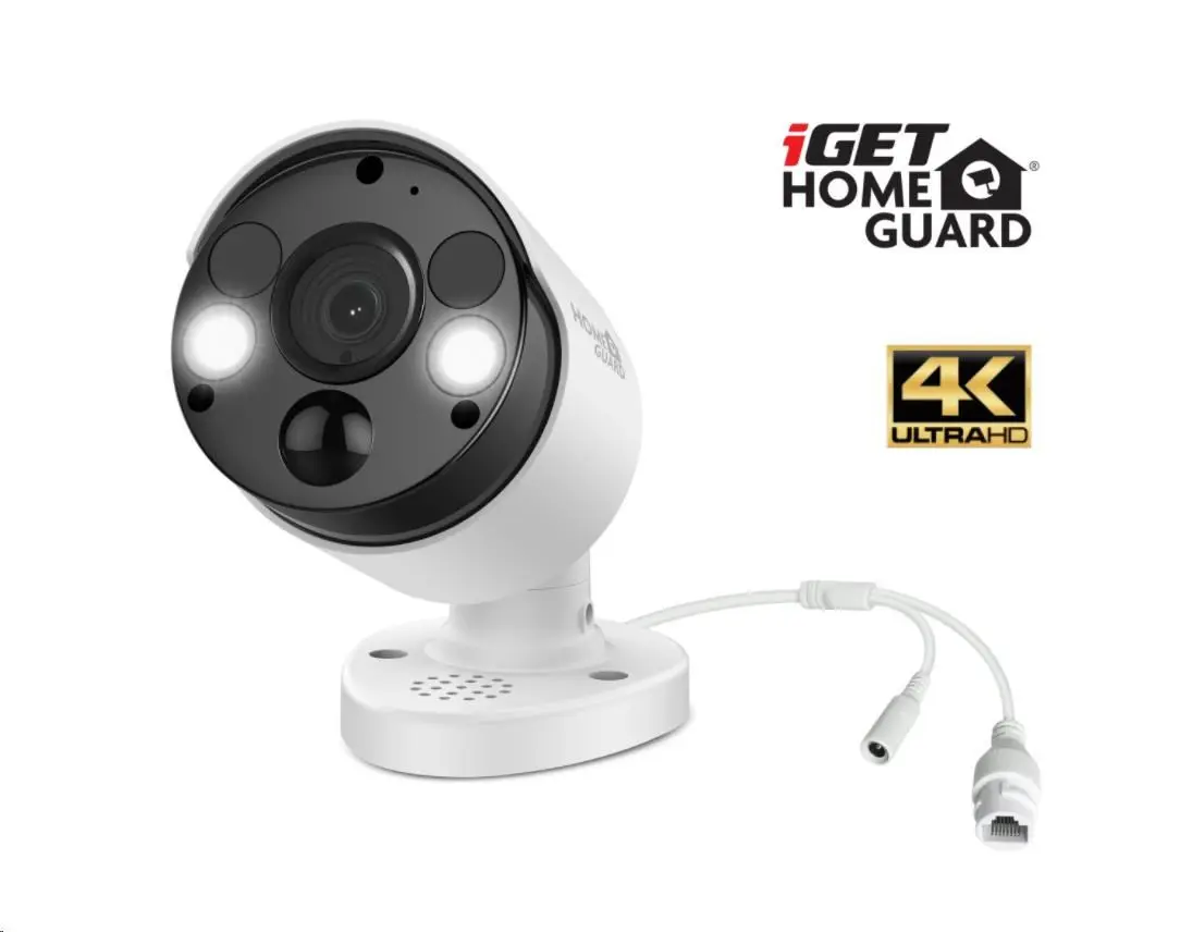 iGET HGNVK936CAM - UltraHD 4K PoE IP kamera, SMART detekce, IP66, zvuk, noční přísvit 40m, ONVIF 2.6, 75020546