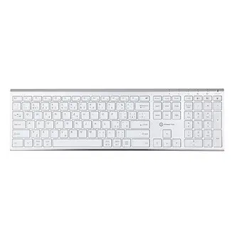 Powerton LIFE ULTRASLIM Klávesnice bezdrátová CZ/SK, stříbrná