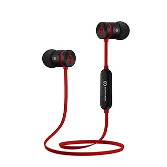 Powerton LIFE ARIVO Bezdrátová bluetooth sluchátka, černo-červená