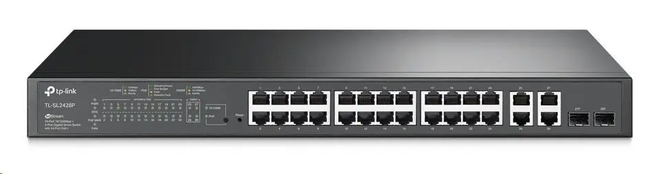 TP-Link SL2428P 24x10/100Mbps+4xGb smart switch,250W POE+ Omada SDN