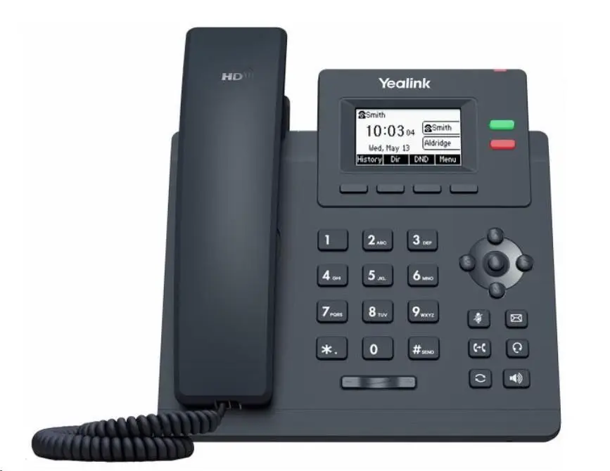 Yealink SIP-T31 SIP telefon, 2,3" 132x64 podsv. LCD, 2 x SIP úč., 100M Eth