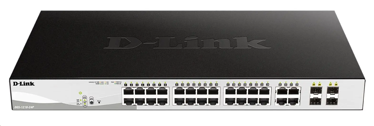 D-Link DGS-1210-24P, 24 PoE 10/100/1000 Base-T port + 4 TP/SFP Combo Ports