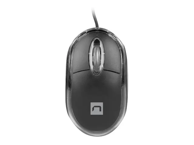 Natec optická myš VIREO 2/1000 DPI/Kancelářská/Optická/1 000 DPI/Drátová USB/Černá