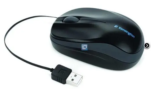 Kensington mobilní myš Pro Fit se svinovacím USB kabelem
