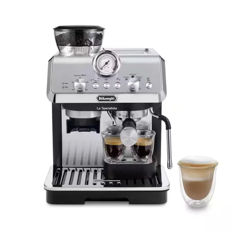 DeLonghi La Specialista Arte pákový kávovar, 1400 W, vestavěný mlýnek, parní tryska MyLatte EC9155.MB