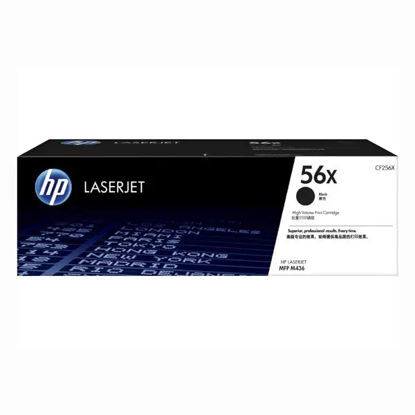 HP 56X High Yield Black Original LJ Toner,CF256X CF256X