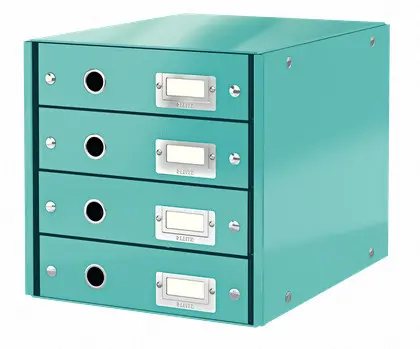 LEITZ Zásuvkový box Click&Store, 4 zásuvky, ledově modrá