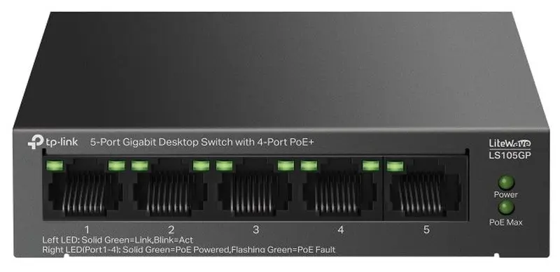 TP-Link LS105G 5xGigabit Desktop Switch fanless