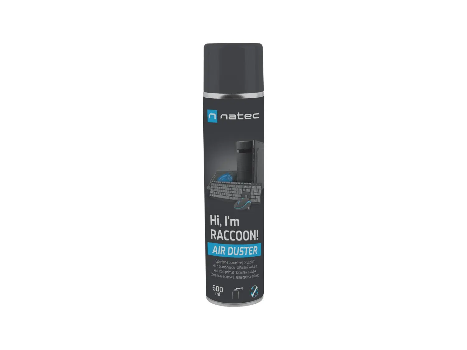 Natec stlačený vzduch RACCOON AIR 600 ml NSC-1763