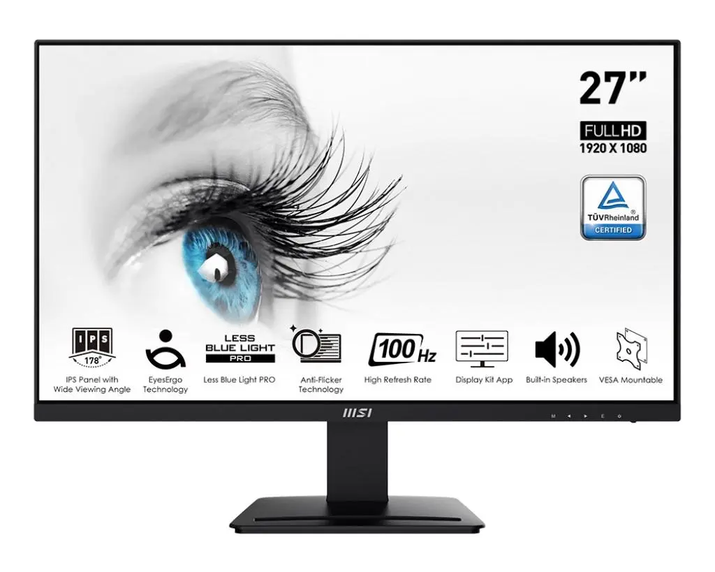 MSI Pro/MP273A/27"/IPS/FHD/100Hz/1ms/Black/3R