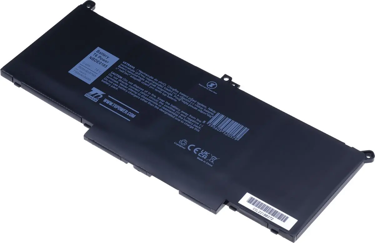 Baterie T6 power Dell Latitude 7280, 7290, 7380, 7390, 7480, 7490, 7900mAh, 60Wh, 4cell, Li-pol