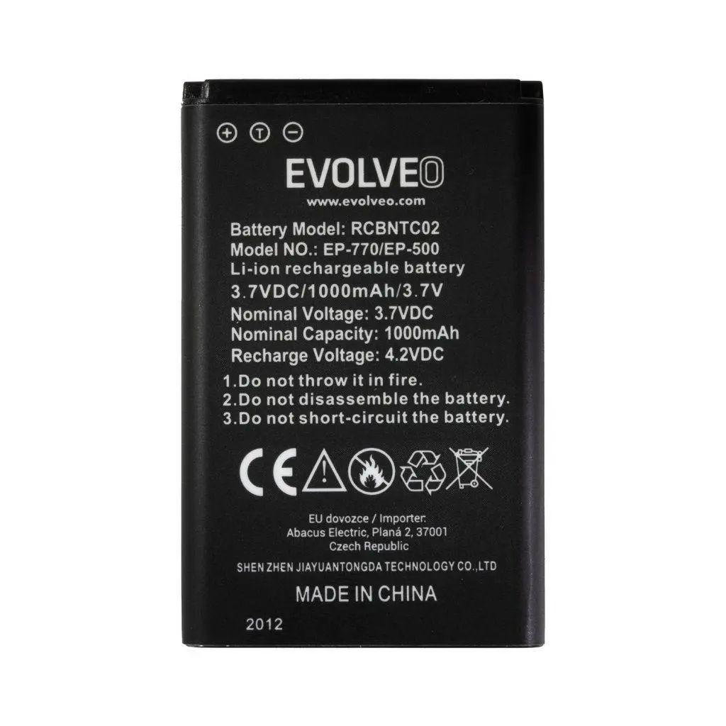 EVOLVEO orig. baterie 1000 mAh pro EasyPhone FD/FP/FS/FM/FL (EP-500/501/700/770/771/800/801)