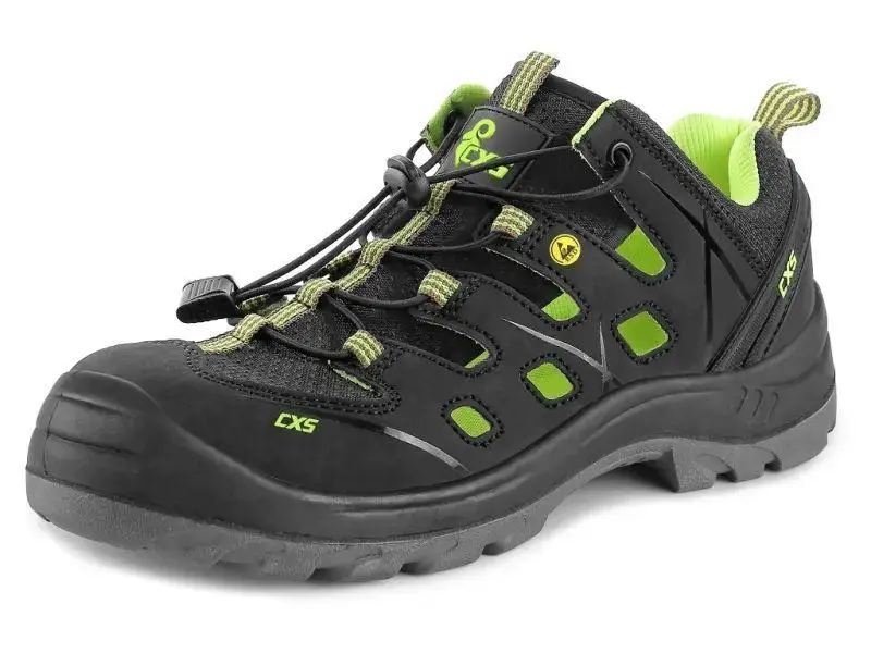 Obuv sandál CXS Universe Solar S1P ESD, černo-zelená, vel. 37