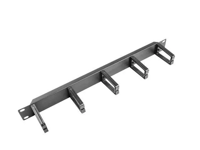 LANBERG 19" PANEL PRO SPRÁVU KABELŮ S 5 PLASTOVÝMI DRŽÁKY 1U TYP B ČERNÝ